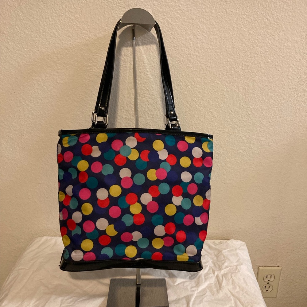 lulu Colorful Polka Dot Tote - Picture 3 of 10